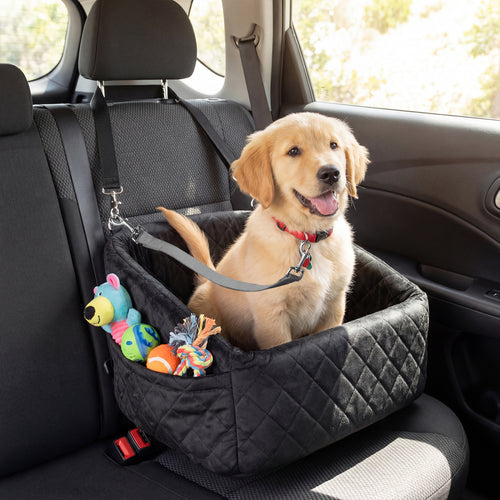 Dog Car Seat for Small Medium Pets, Black