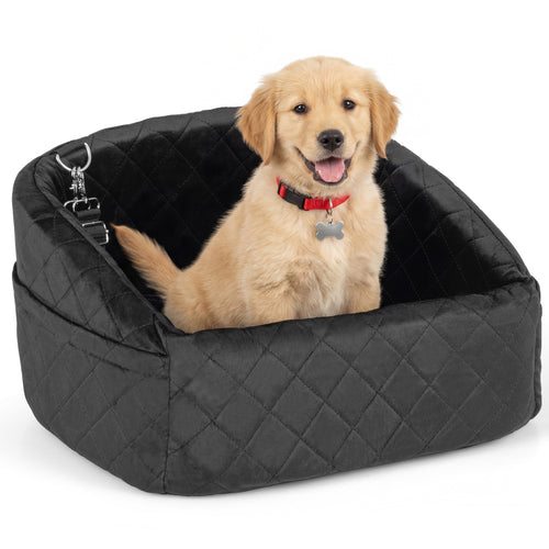 Dog Car Seat for Small Medium Pets, Black