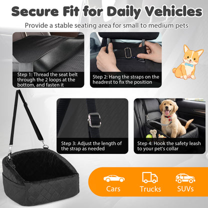 Dog Car Seat for Small Medium Pets, Black Dog Supplies at Gallery Canada