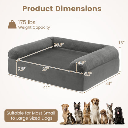 Dog Crate Furniture & Cooling Gel Dog Bed for Small and Medium Dogs, Brown