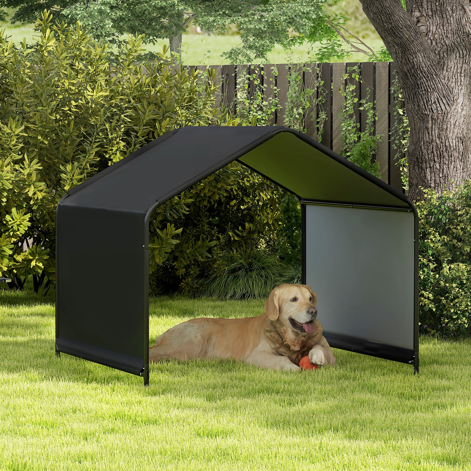 Dog Shade Shelter with Waterproof Roof for Large Medium Small Breeds, Black Dog Supplies at Gallery Canada