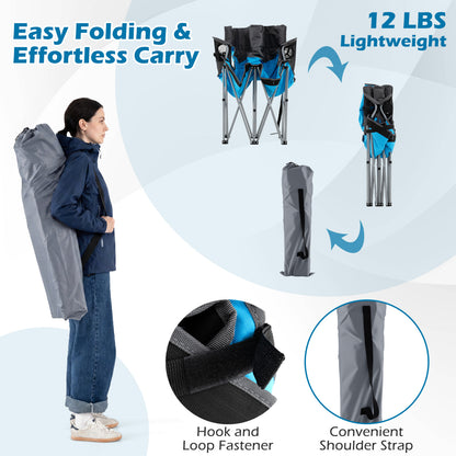 Double Camping Chair With Carry Bag, Cup Holders, Blue Camping Furniture at Gallery Canada