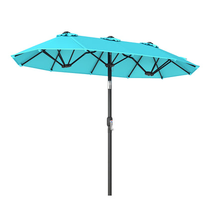Double-Sided Patio Umbrella, Turquoise Outdoor Umbrellas at Gallery Canada