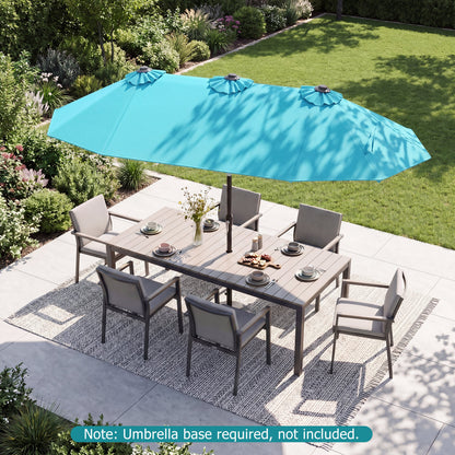 Double-Sided Patio Umbrella, Turquoise Outdoor Umbrellas at Gallery Canada