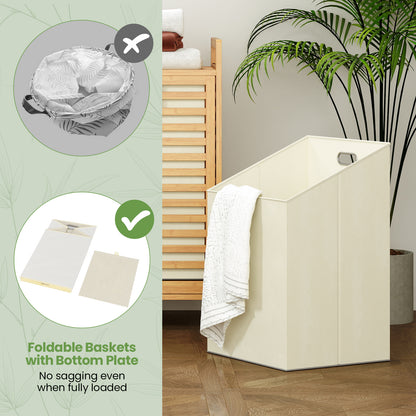 Double Tilt-Out Laundry Hamper, 2 Removable Bins, Natural Laundry Baskets at Gallery Canada