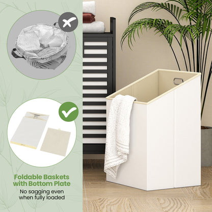 Double Tilt-out Laundry Hamper, 2 Removable Bins, Black