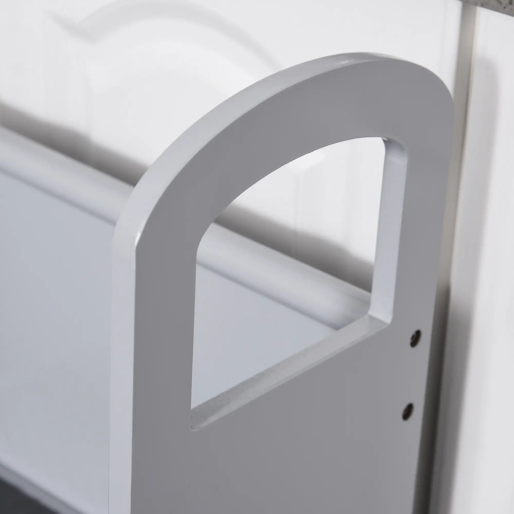 2 Step Stool with Support Handles, Non-Slip Pad, Grey Toddler & Kids Step Stools at Gallery Canada
