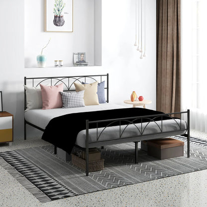 Queen Metal Platform Bed Frame, Steel Slat Support, Underbed Storage Bed Frames at Gallery Canada