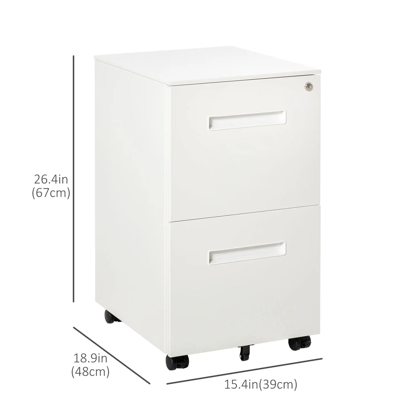 Vertical File Cabinet, Adjustable Partition, A4 Letter Size, Lockable, White Office Cabinets & Cupboards at Gallery Canada
