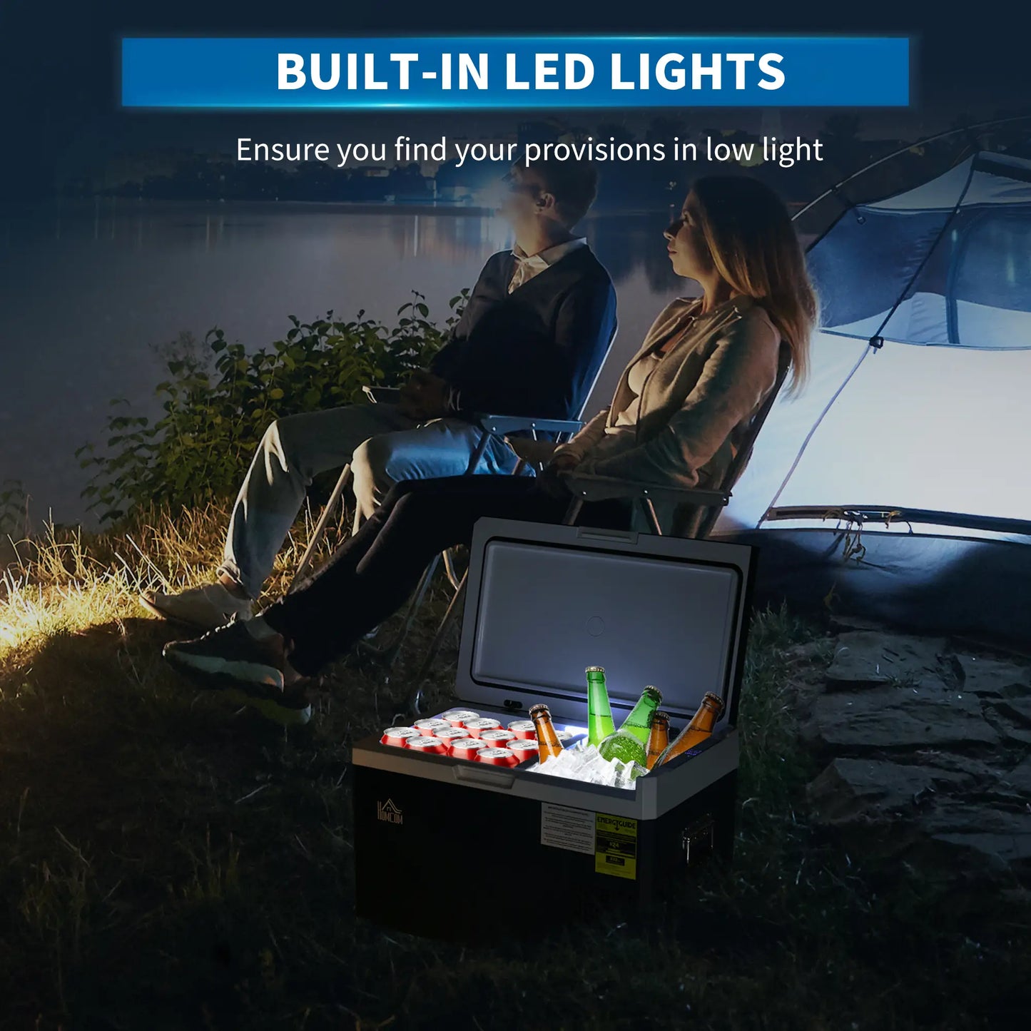 Dual Zone Car Fridge, 32 Quart, 12/24V DC, 100V-240V AC, -4℉-68℉ Car Coolers at Gallery Canada