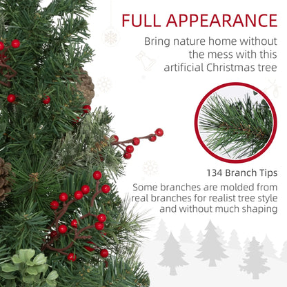 2ft 2 Pack Artificial Christmas Tree, Pre Lit with Red Berries, Green Pre Lit Christmas Trees at Gallery Canada