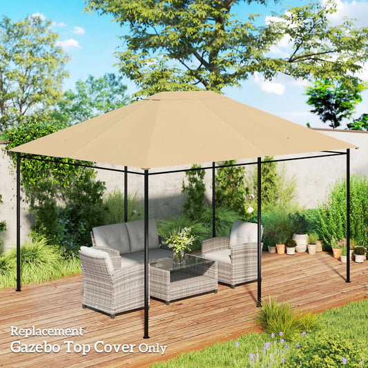 10' X 13' Gazebo Replacement Canopy Cover, Top Only, Khaki Gazebo Canopy Replacement Khaki at Gallery Canada