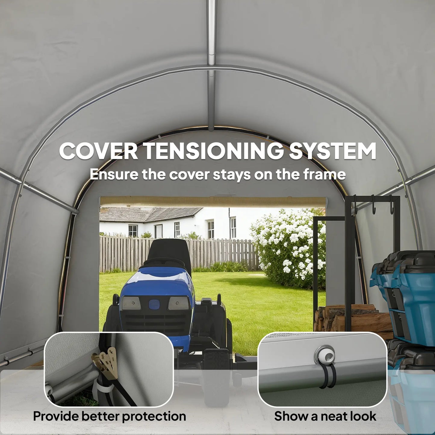 10' x 10' Outdoor Storage Tent, Heavy Duty Waterproof Portable Shed Portable Shed at Gallery Canada