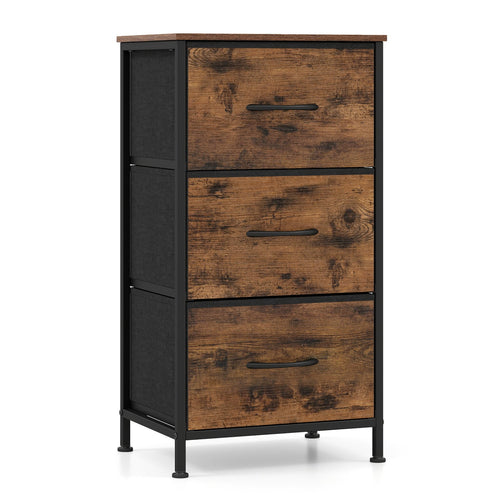 Fabric Dresser Nightstand, Brown