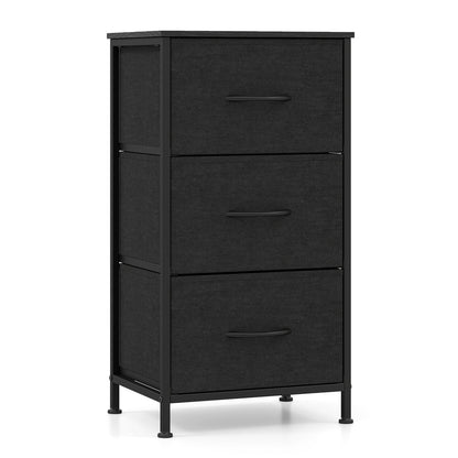 Fabric Drawer Nightstand, Dark Black, Black Dressers & Chests Black at Gallery Canada