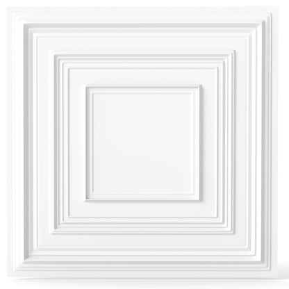 Drop Ceiling Tiles 24" x 24", PVC Panels 3D Patterns 12-Pack, White Decorative Accessories White at Gallery Canada