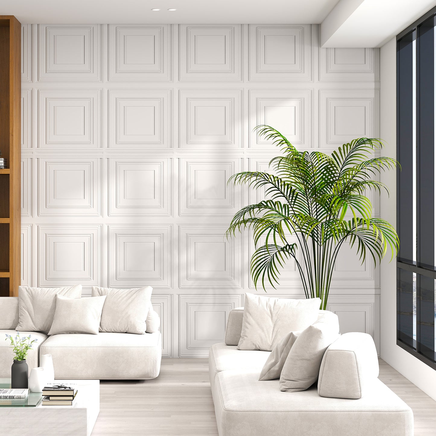 24" x 24" PVC Ceiling Tiles, 3D Decorative Patterns, 24-Pack, White Decorative Accessories at Gallery Canada