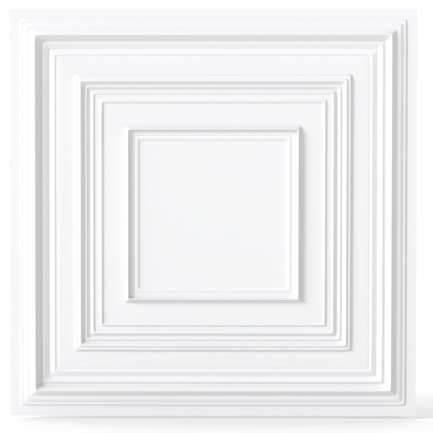 24" x 24" PVC Ceiling Tiles, 3D Decorative Patterns, 24-Pack, White Decorative Accessories White at Gallery Canada