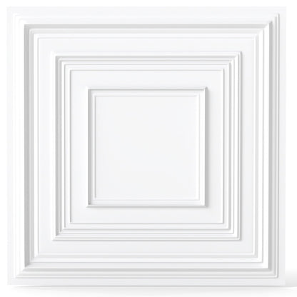 24" x 24" PVC Ceiling Tiles, 3D Decorative Patterns, 24-Pack, White Decorative Accessories White at Gallery Canada