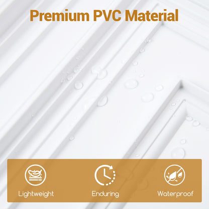 24" x 24" PVC Ceiling Tiles, 3D Decorative Patterns, 24-Pack, White Decorative Accessories at Gallery Canada