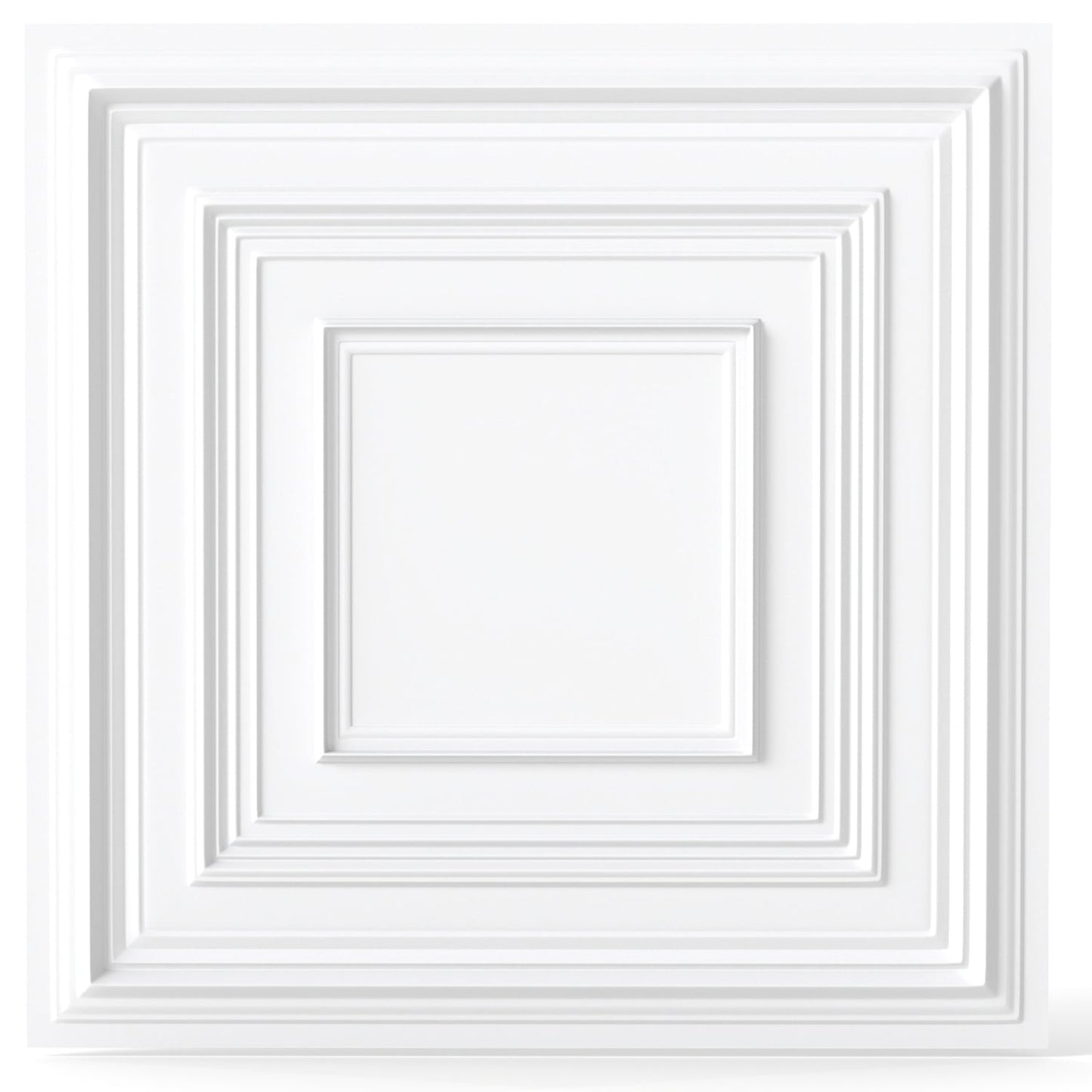 24" x 24" PVC Ceiling Tiles, 3D Decorative Patterns, 24-Pack, White Decorative Accessories White at Gallery Canada
