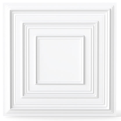 24" x 24" PVC Ceiling Tiles, 3D Decorative Patterns, 24-Pack, White Decorative Accessories White at Gallery Canada