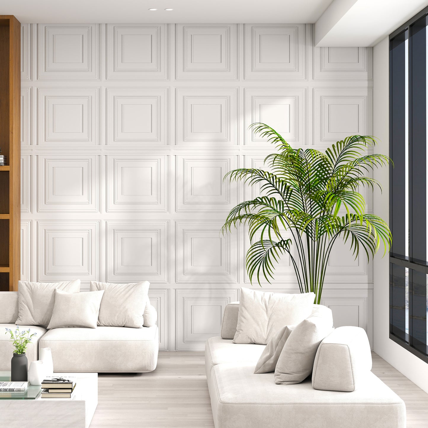 24" x 24" PVC Ceiling Tiles, 3D Decorative Patterns, 24-Pack, White Decorative Accessories at Gallery Canada