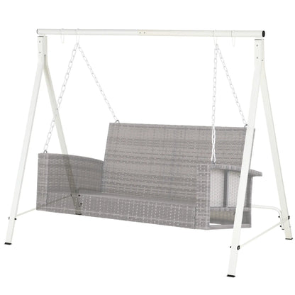 Metal Swing Stand, Hanging Chair Frame, 528 LBS, Backyard, Patio, Lawn, White Hammock Stands White at Gallery Canada