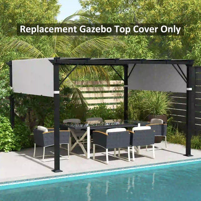 2 Pcs UV Protection Pergola Canopy, 10' x 10', Light Grey Gazebo Canopy Replacement at Gallery Canada