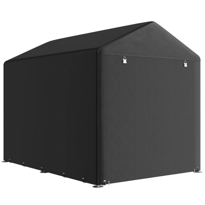 Portable Bicycle Shed, Galvanised Steel Frame, Large Door, Waterproof, Black Portable Shed Black at Gallery Canada