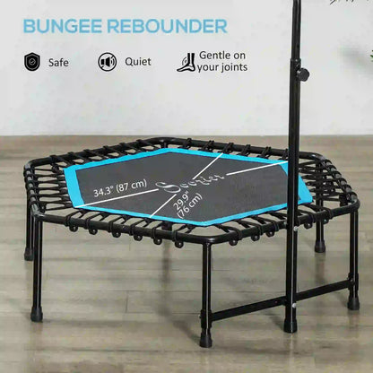 45" Rebounder Trampoline for Adults, Adjustable Handle, Blue Trampolines at Gallery Canada