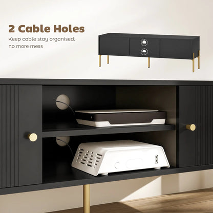 TV Stand for 65 Inch TVs, Entertainment Center with Shelves, Black TV Stands at Gallery Canada