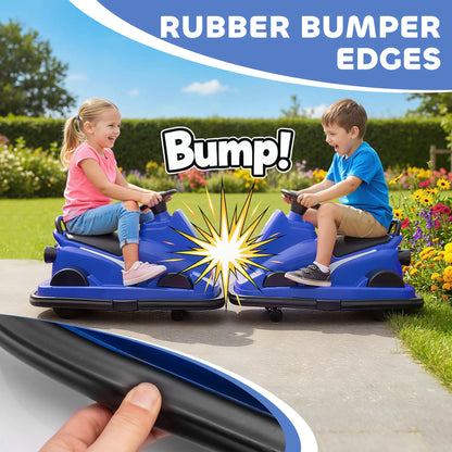 6V Bumper Car for Kids, 360 Degree Spin, Dual Motors, Music, Blue Electric Toy Cars at Gallery Canada