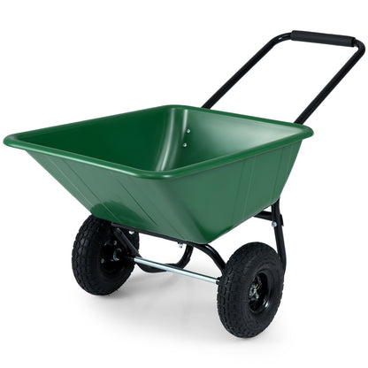 Dual-Wheel Garden Utility Cart, Pneumatic Tires, Green Garden Carts Green at Gallery Canada