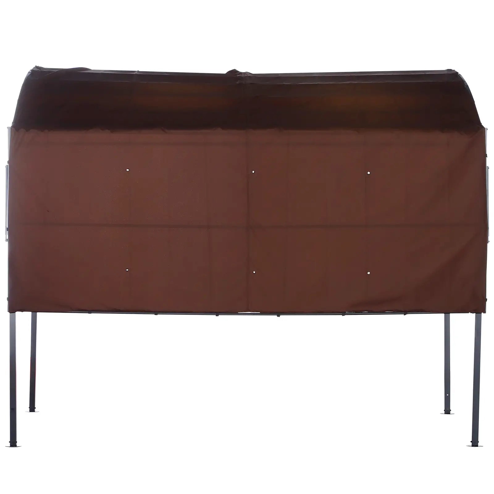 10x8ft Metal Gazebo, Extendable Side Awning, Outdoor Shelter, Brown Pergolas at Gallery Canada