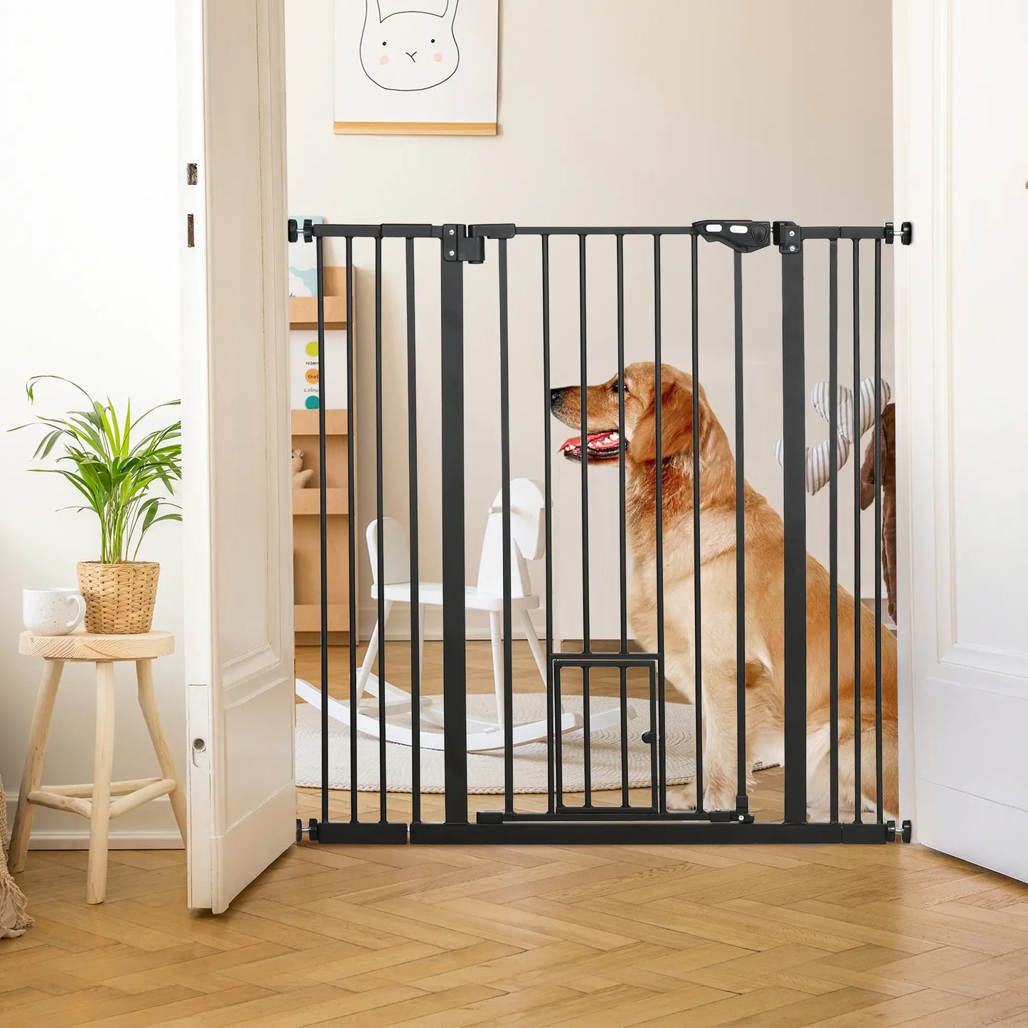 41" Easy Open Indoor Dog Gates for Doorways, House, Stair - Black Houses, Kennels & Pens at Gallery Canada