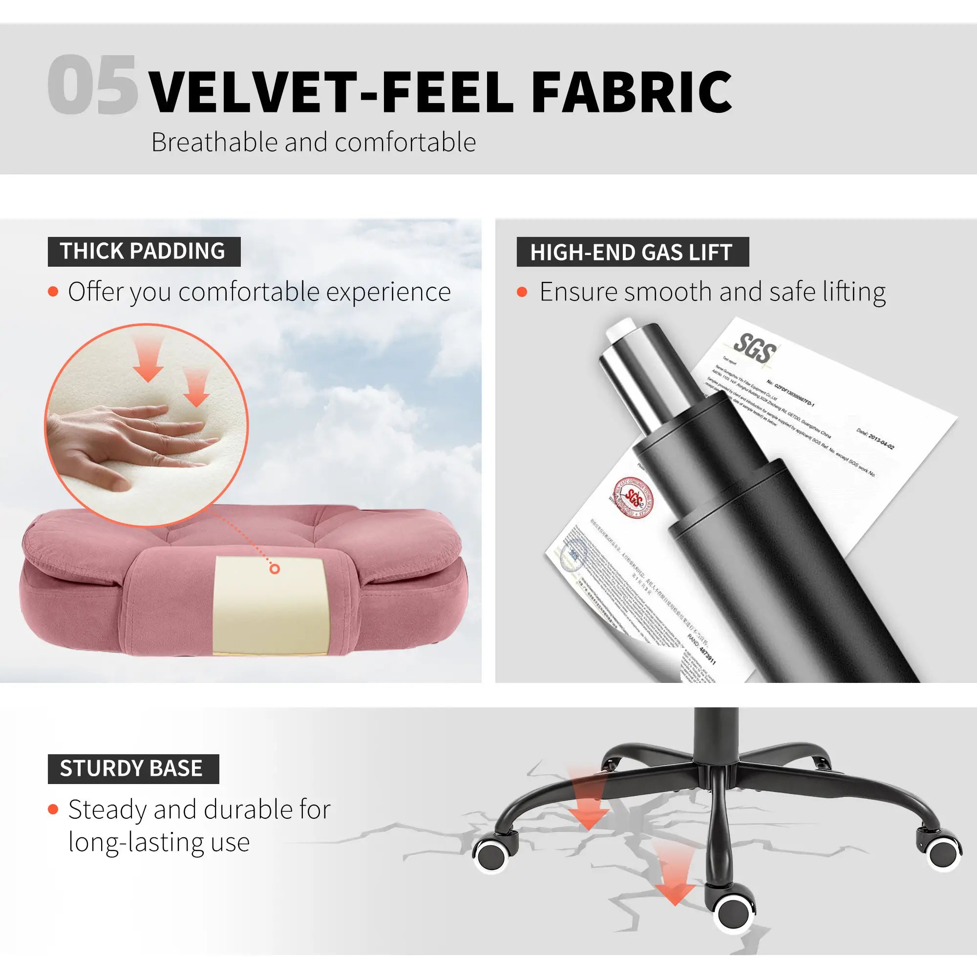 7-Point Vibrating Massage Chair, Reclining with Footrest, Pink Massage Chairs at Gallery Canada