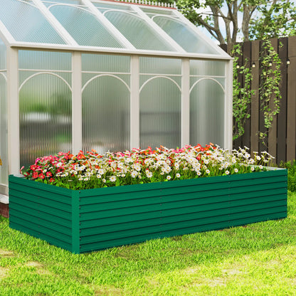 8' x 4' x 2' Raised Garden Bed, Galvanized Planter Box, Green Raised Garden Beds at Gallery Canada