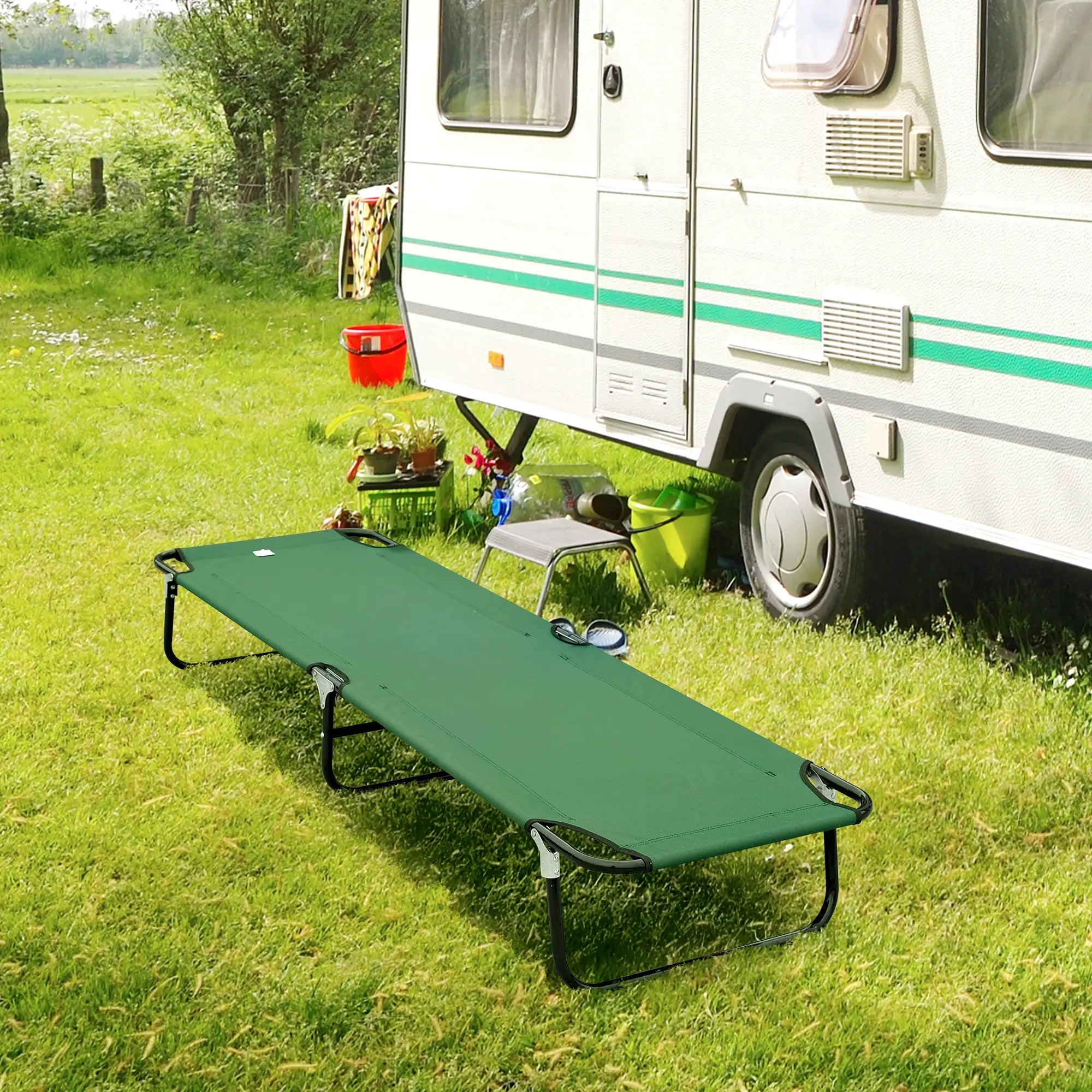 Folding Camping Cot For Adults Portable Bed, Green Camping Cots at Gallery Canada
