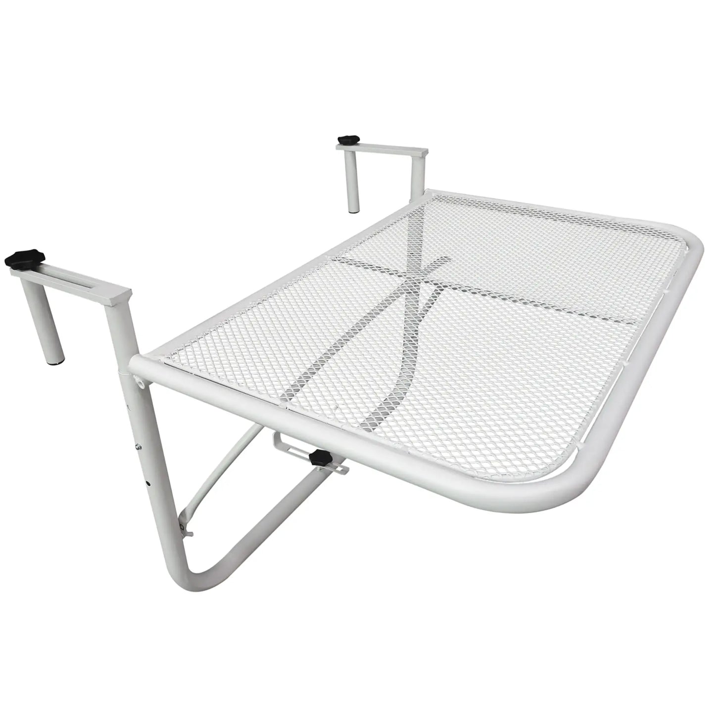 Adjustable Balcony Hanging Table, Metal Wall Desk, Outdoor Flower Stand, White Balcony Table Hanging at Gallery Canada