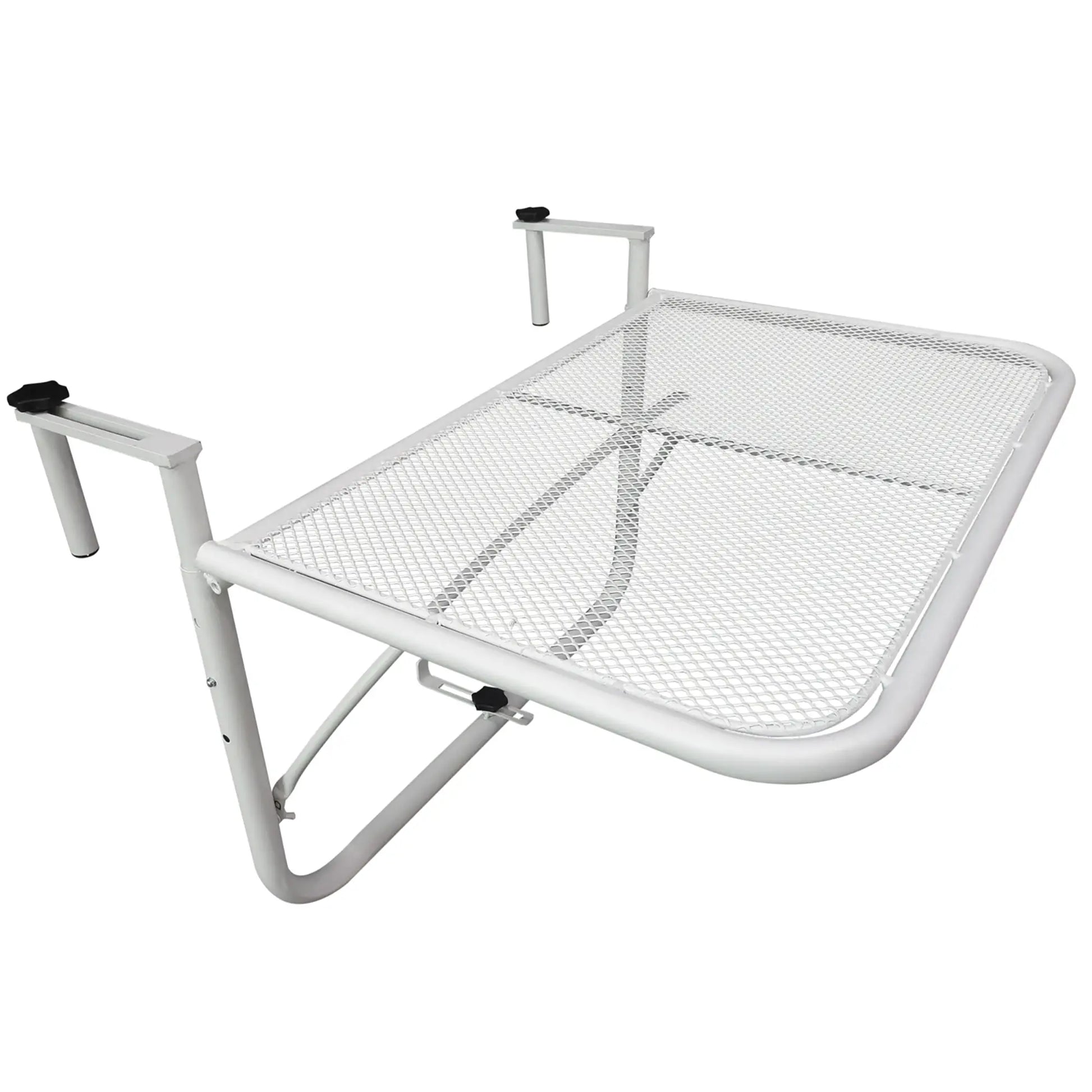 Adjustable Balcony Hanging Table, Metal Wall Desk, Outdoor Flower Stand, White Balcony Table Hanging at Gallery Canada