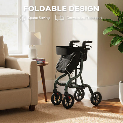 Foldable Rollator Walker With Seat, Adjustable Handles, Green Knee Walker & Wheelchair Ramps at Gallery Canada