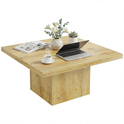 Square Coffee Table, 1.6" Thick Tabletop, Natural Wood Coffee Tables at Gallery Canada