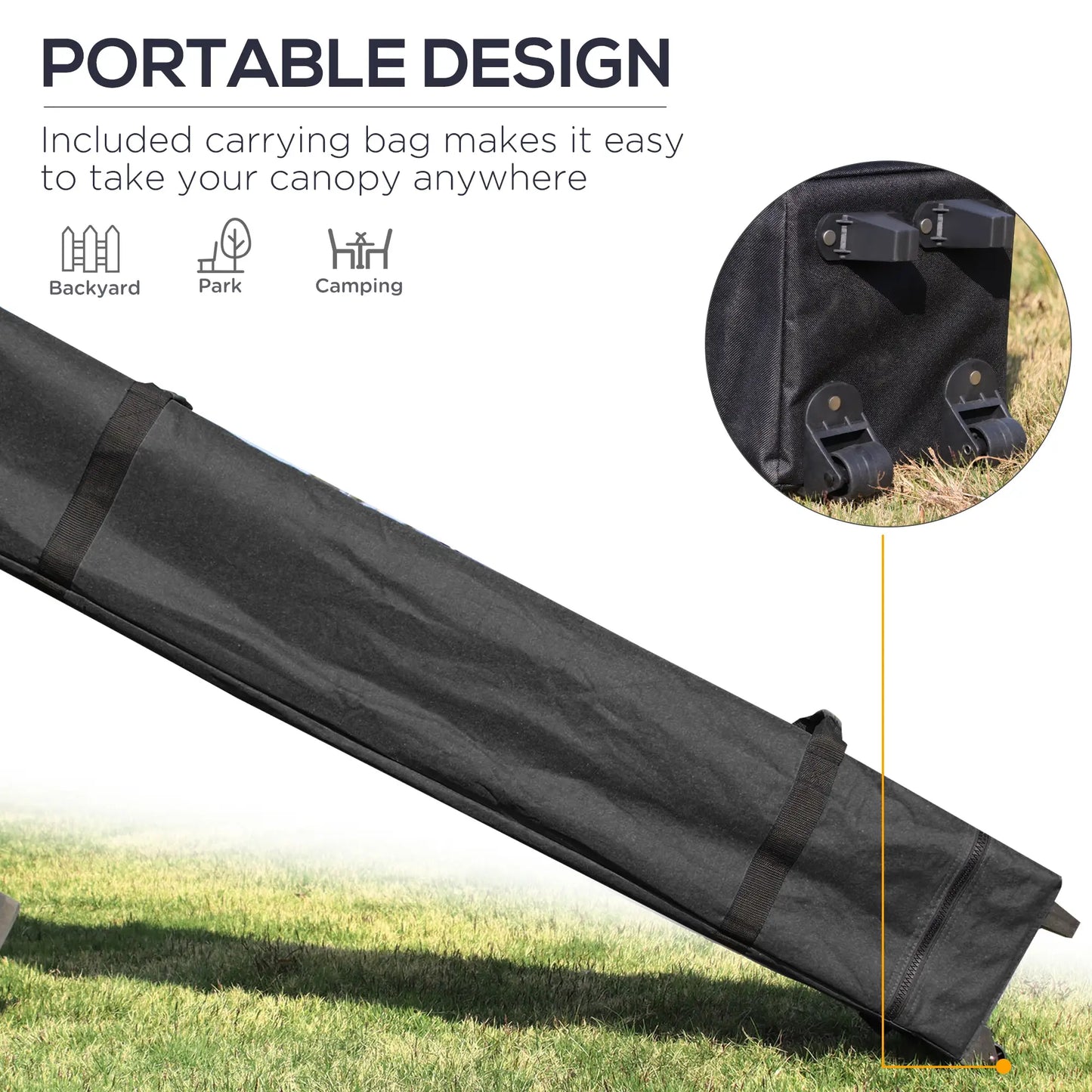 20' x 10' Folding Canopy Tent, Sidewalls, Windows, Black Pop Up Canopies at Gallery Canada