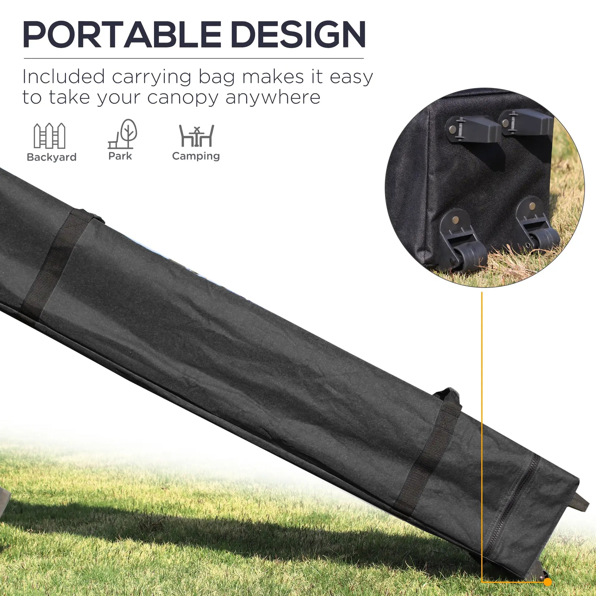 20' x 10' Folding Canopy Tent, Sidewalls, Windows, Black Pop Up Canopies at Gallery Canada