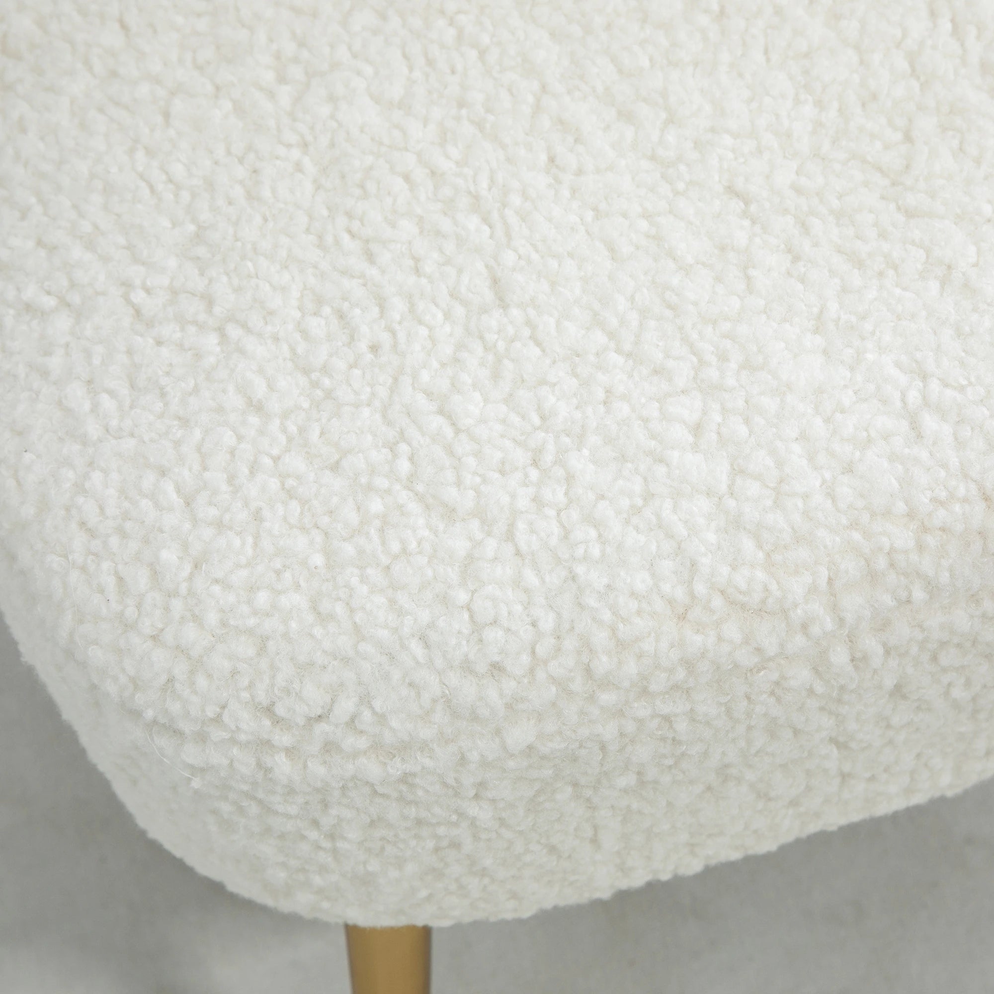 Lounge Chair, Soft Upholstery, Gold Legs, White Accent Chairs at Gallery Canada