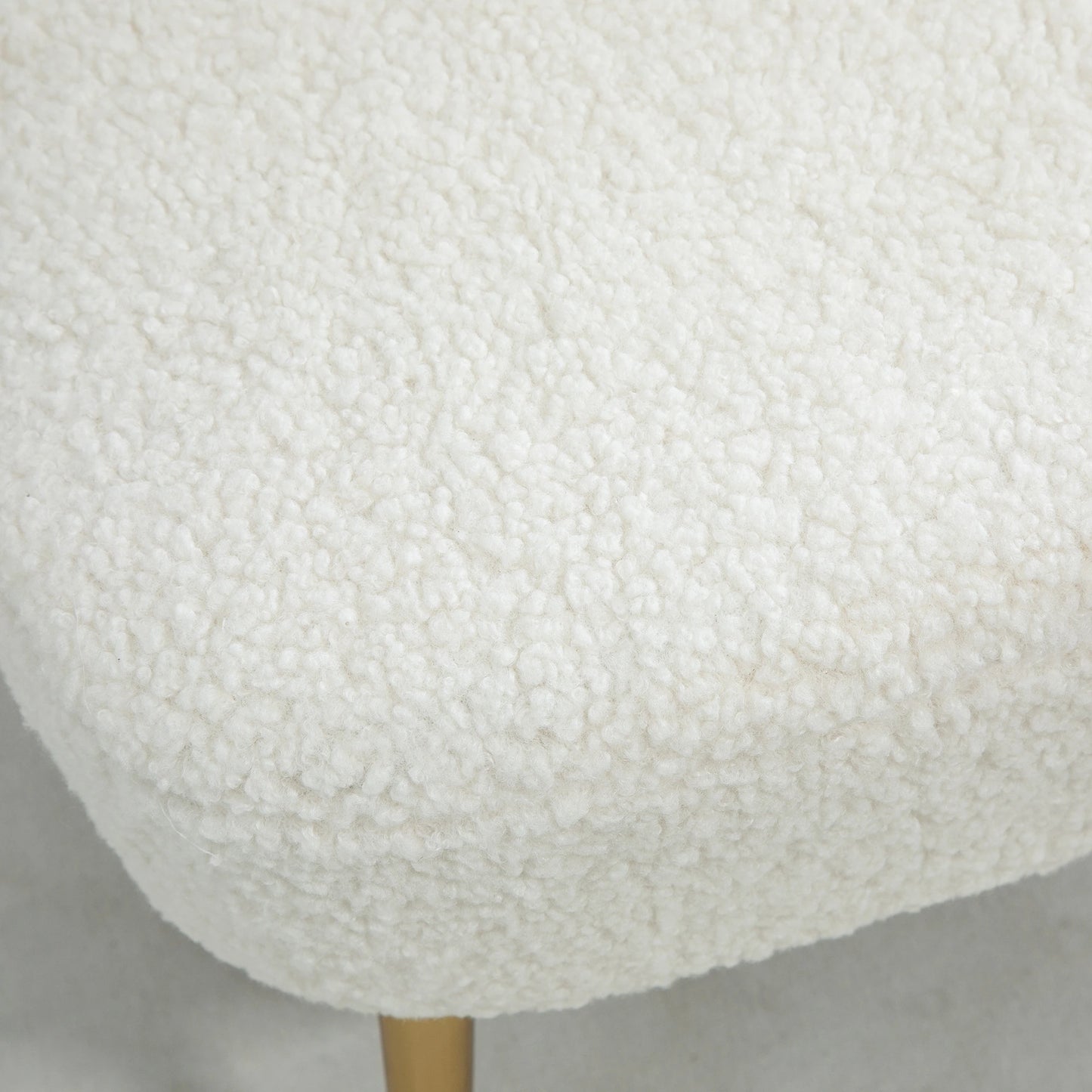 Lounge Chair, Soft Upholstery, Gold Legs, White Accent Chairs at Gallery Canada