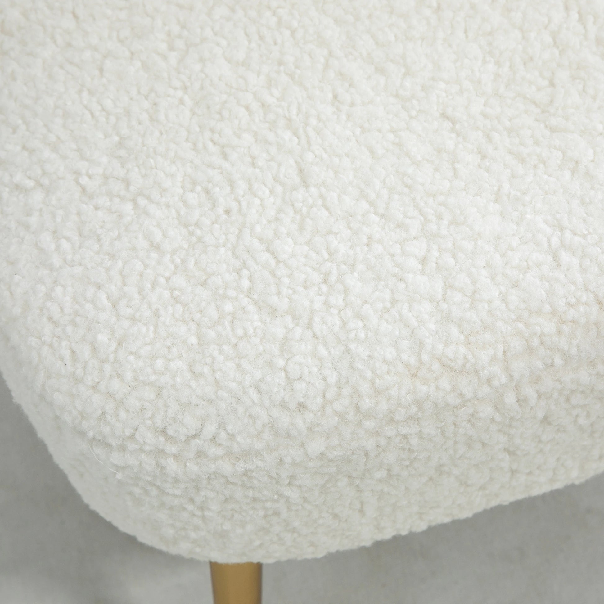 Lounge Chair, Soft Upholstery, Gold Legs, White Accent Chairs at Gallery Canada