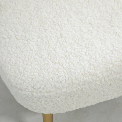 Lounge Chair, Soft Upholstery, Gold Legs, White Accent Chairs at Gallery Canada