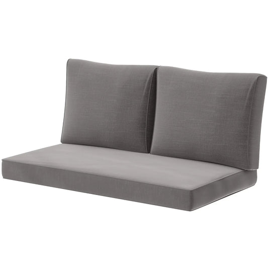 2 Seater Outdoor Cushions With Backrest, Light Grey Patio Chair Cushions Light Grey at Gallery Canada